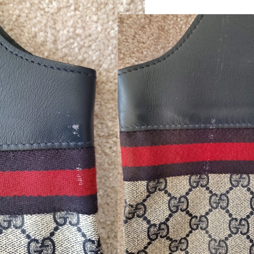 Blue Vintage Gucci Shopper Tote Handbag Authentic - Picture 8 of 8